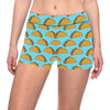 Taco Pattern Print Design TC03 Yoga Shorts