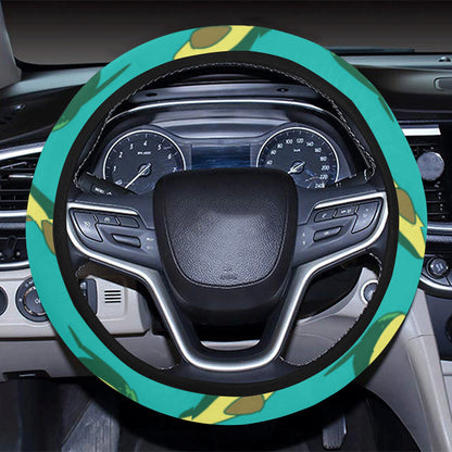 Avocado Pattern Print Design 03 Steering Wheel Cover with Elastic Edge