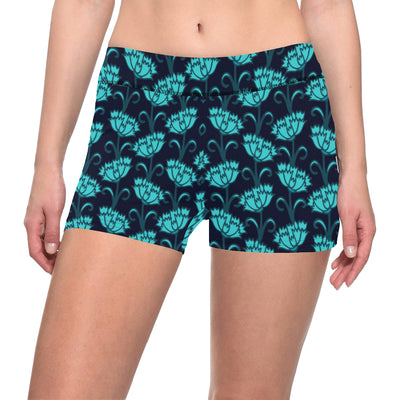 Carnations Pattern Print Design CN06 Yoga Shorts