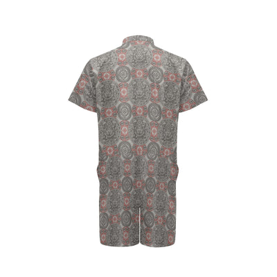 Calendar Aztec Pattern Print Design 04 Men's Romper