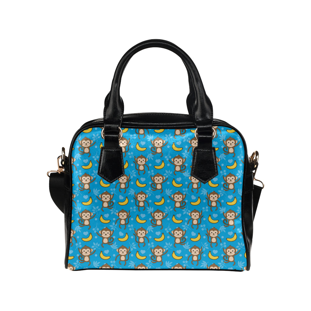 Monkey Pattern Print Design 05 Shoulder Handbag