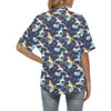 Unicorn Print Design LKS304 Women's Hawaiian Shirt