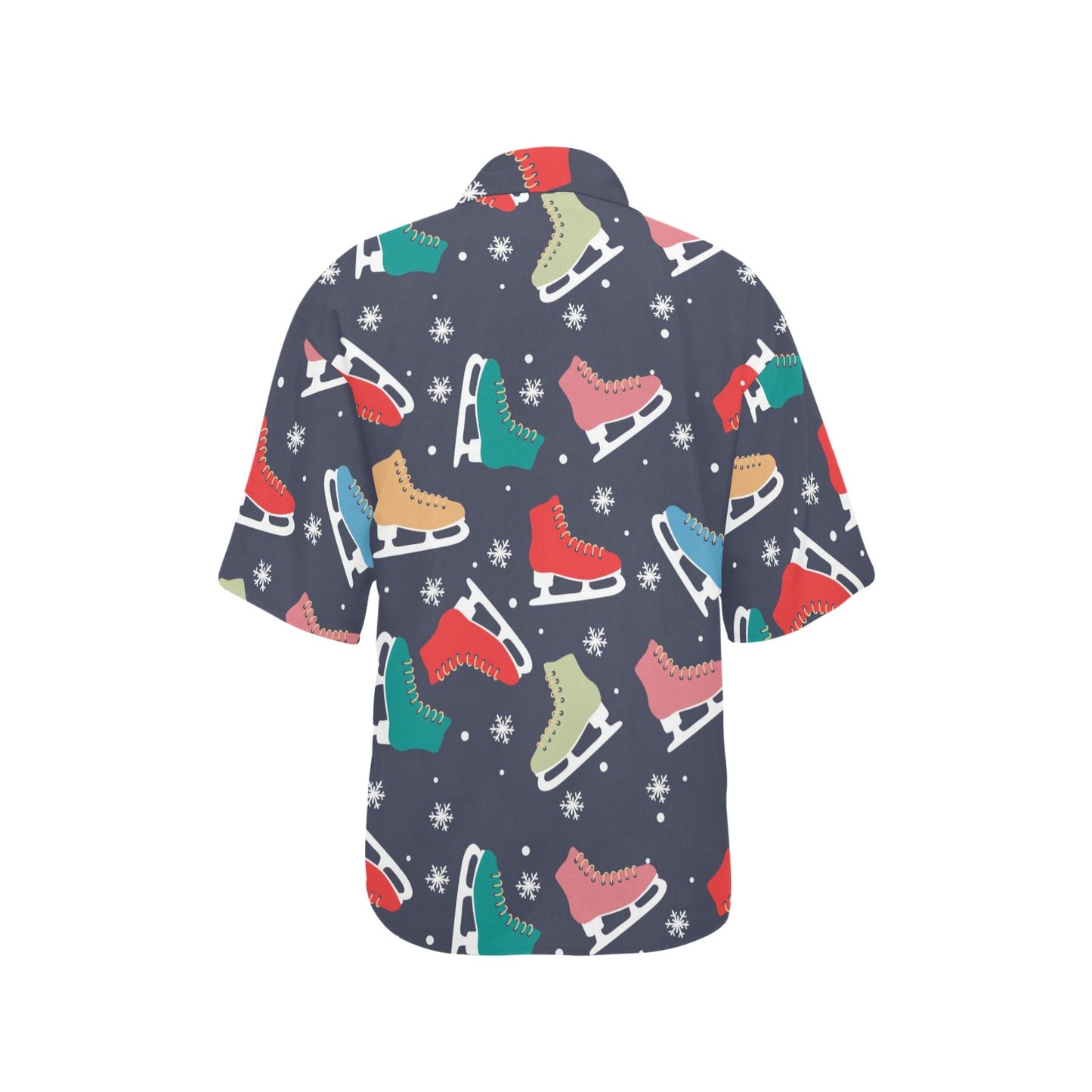 Ice Skate Pattern Print Design 04 Women's Hawaiian Shirt