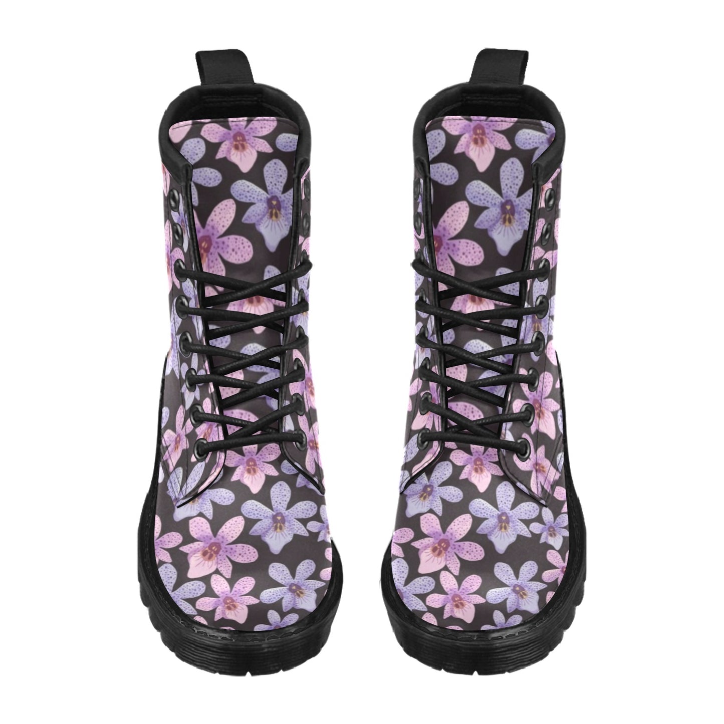 Orchid Pattern Print Design OR08 Women's Boots