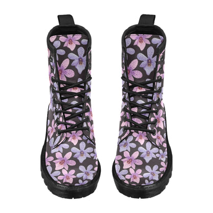 Orchid Pattern Print Design OR08 Women's Boots