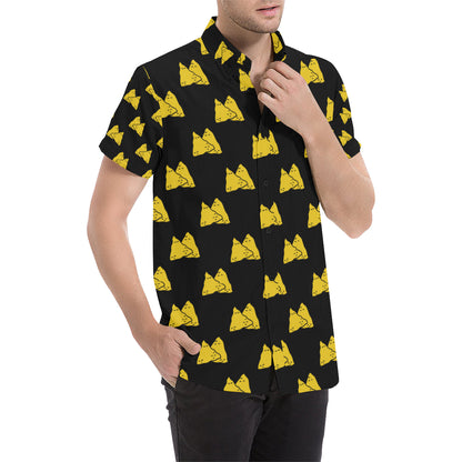Nachos Pattern Print Design A02 Men's Short Sleeve Button Up Shirt