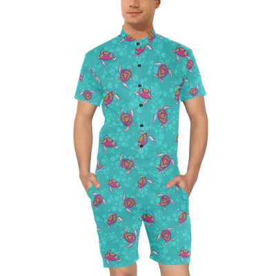 Sea Turtle Pattern Men's Romper