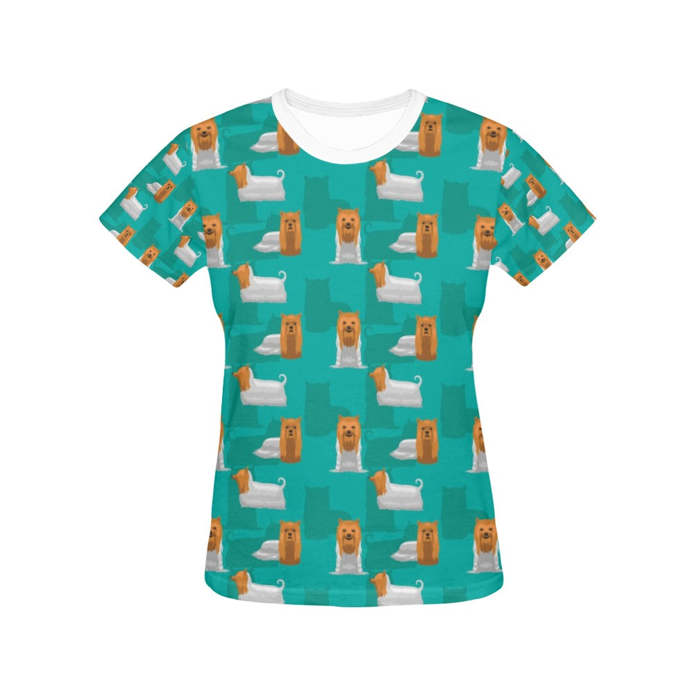 Silky Terriers Print Design LKS301 Women's  T-shirt