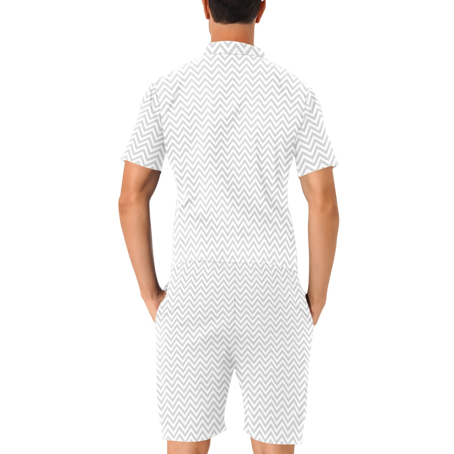 Chevron Print Design LKS401 Men's Romper