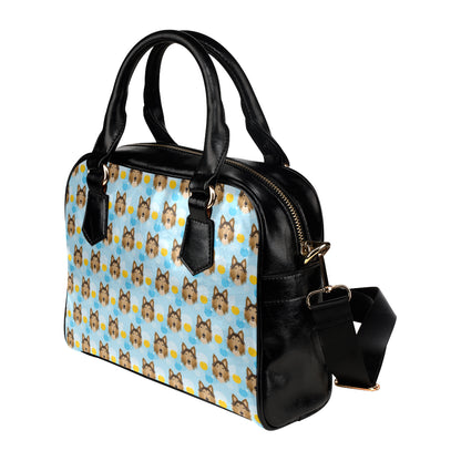 Collies Pattern Print Design 02 Shoulder Handbag