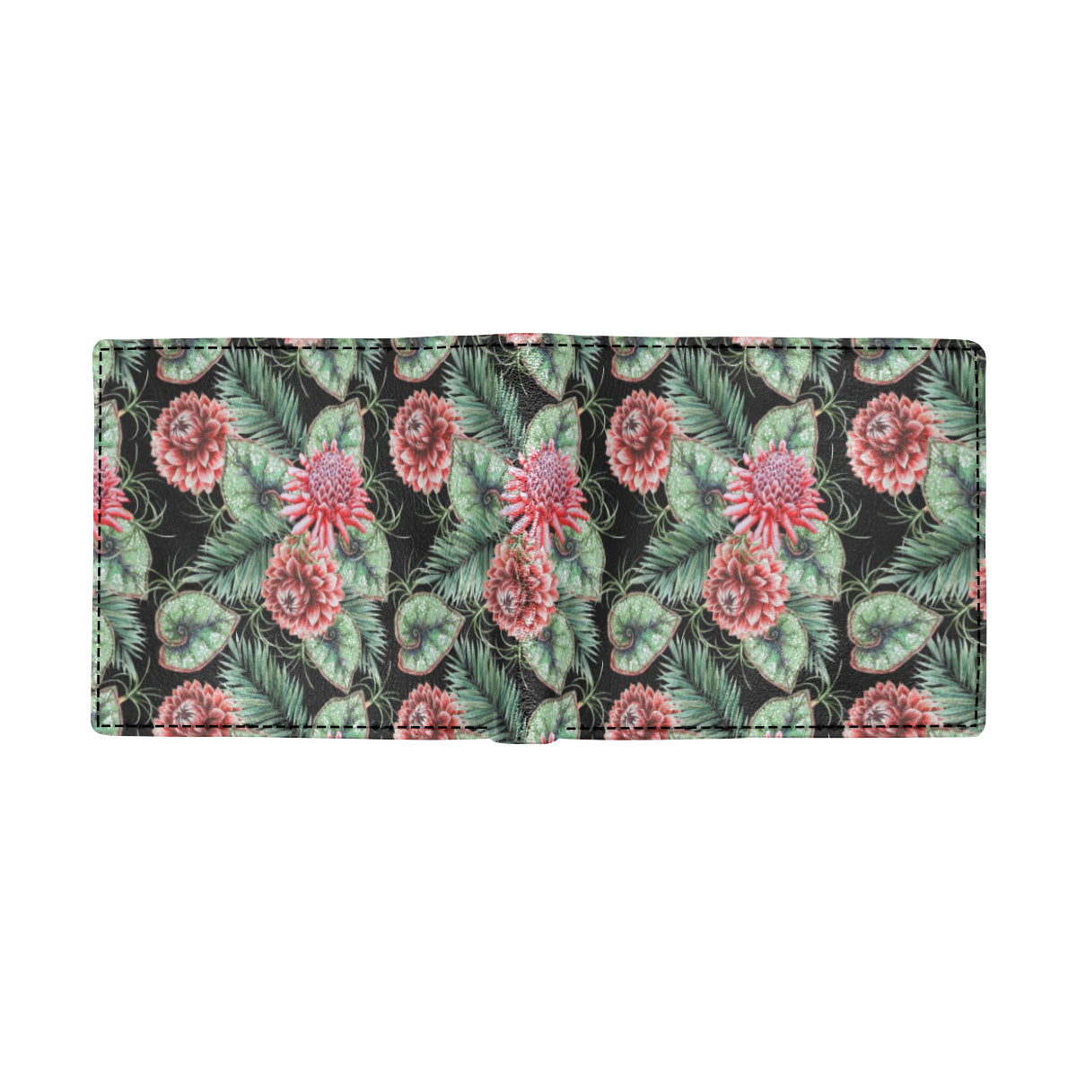 Dahlia Pattern Print Design DH06 Men's ID Card Wallet