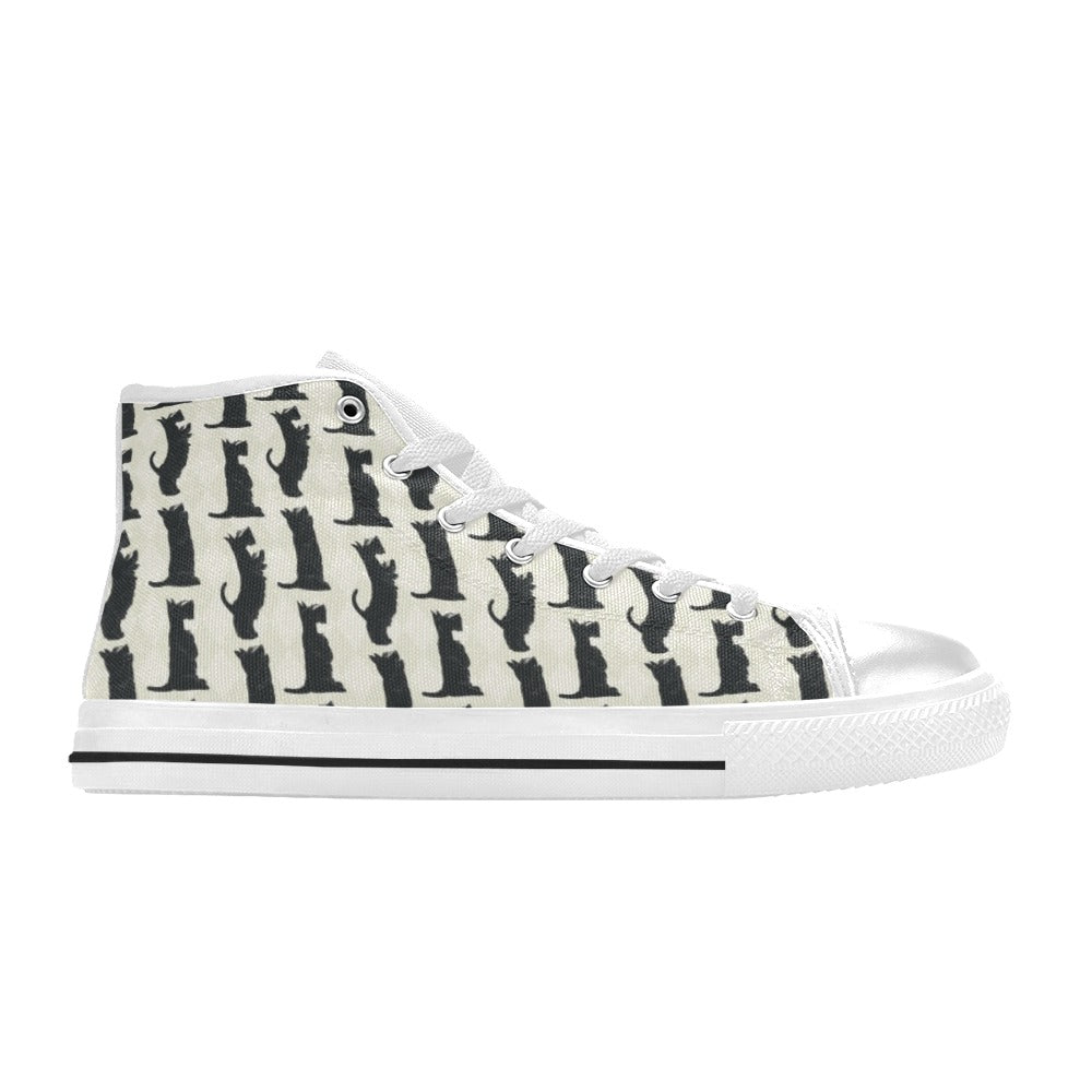 Scottish Terriers Print Design LKS309 High Top Women's White Shoes
