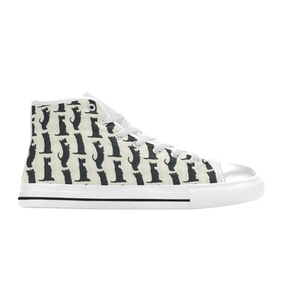 Scottish Terriers Print Design LKS309 High Top Women's White Shoes