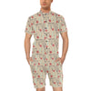 Native Buffalo Head Themed Design Print Men's Romper