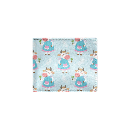 Cattle Happy Pattern Print Design 03 Men's ID Card Wallet