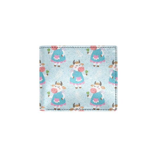 Cattle Happy Pattern Print Design 03 Men's ID Card Wallet