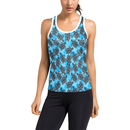 Tribal Pattern Print Design LKS307 Women's Racerback Tank Top