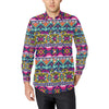 Indian Navajo Color Themed Design Print Men's Long Sleeve Shirt