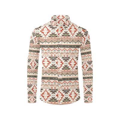 Aztec Pattern Print Design 05 Men's Long Sleeve Shirt