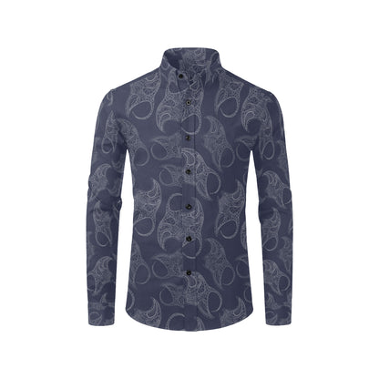 Manta Ray Pattern Print Design 01 Men's Long Sleeve Shirt