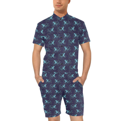 Shark Print Design LKS306 Men's Romper