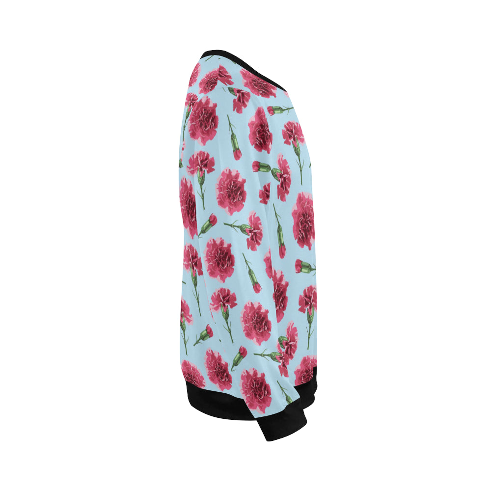 Carnations Pattern Print Design CN01 Men Long Sleeve Sweatshirt