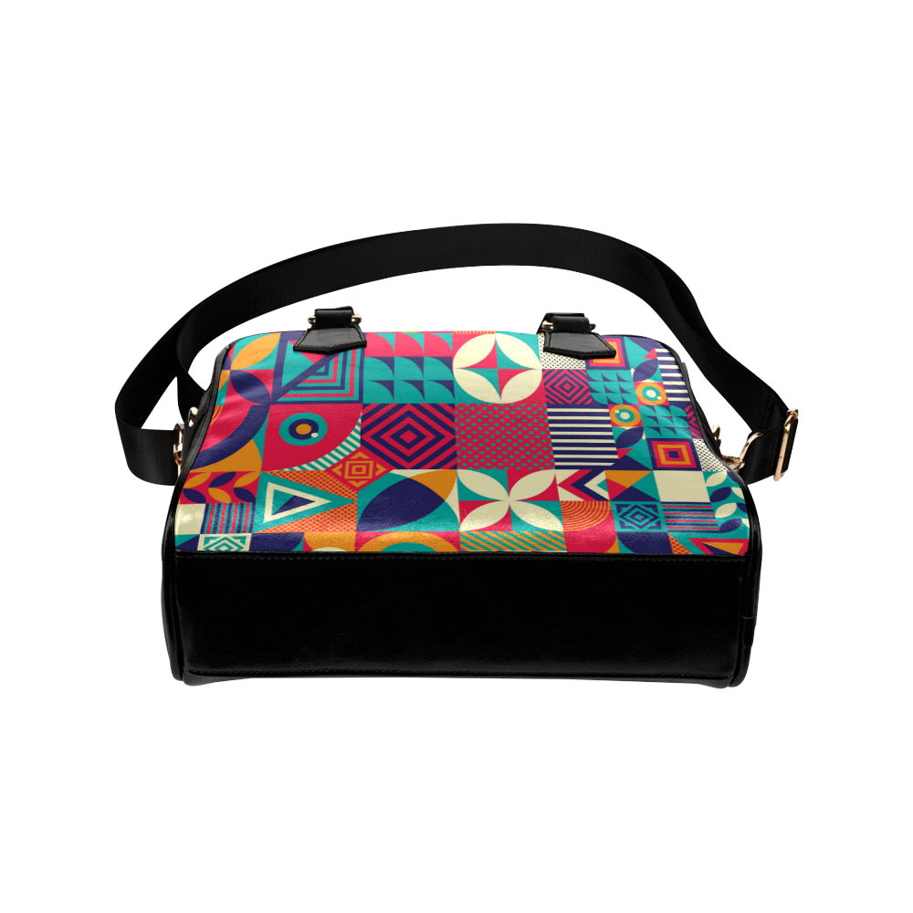 Mosaic Pattern Print Design 03 Shoulder Handbag