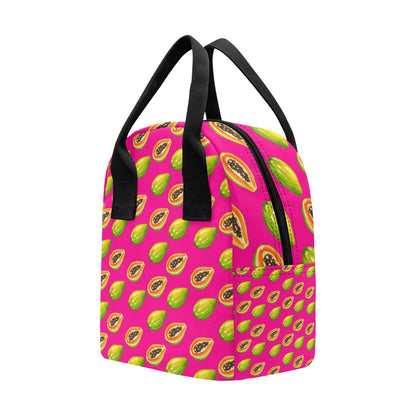Papaya Pattern Print Design PP02 Insulated Lunch Bag