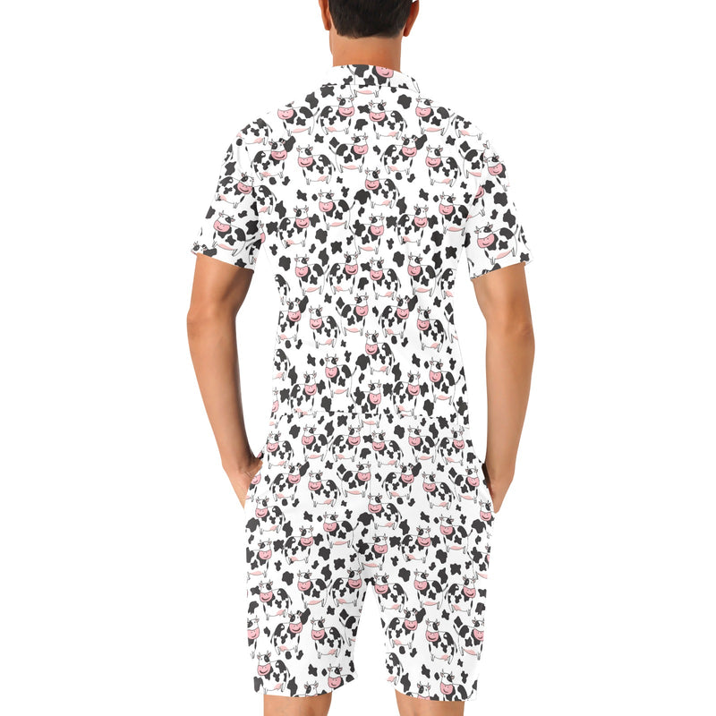 Cow Pattern Print Design 02 Men's Romper