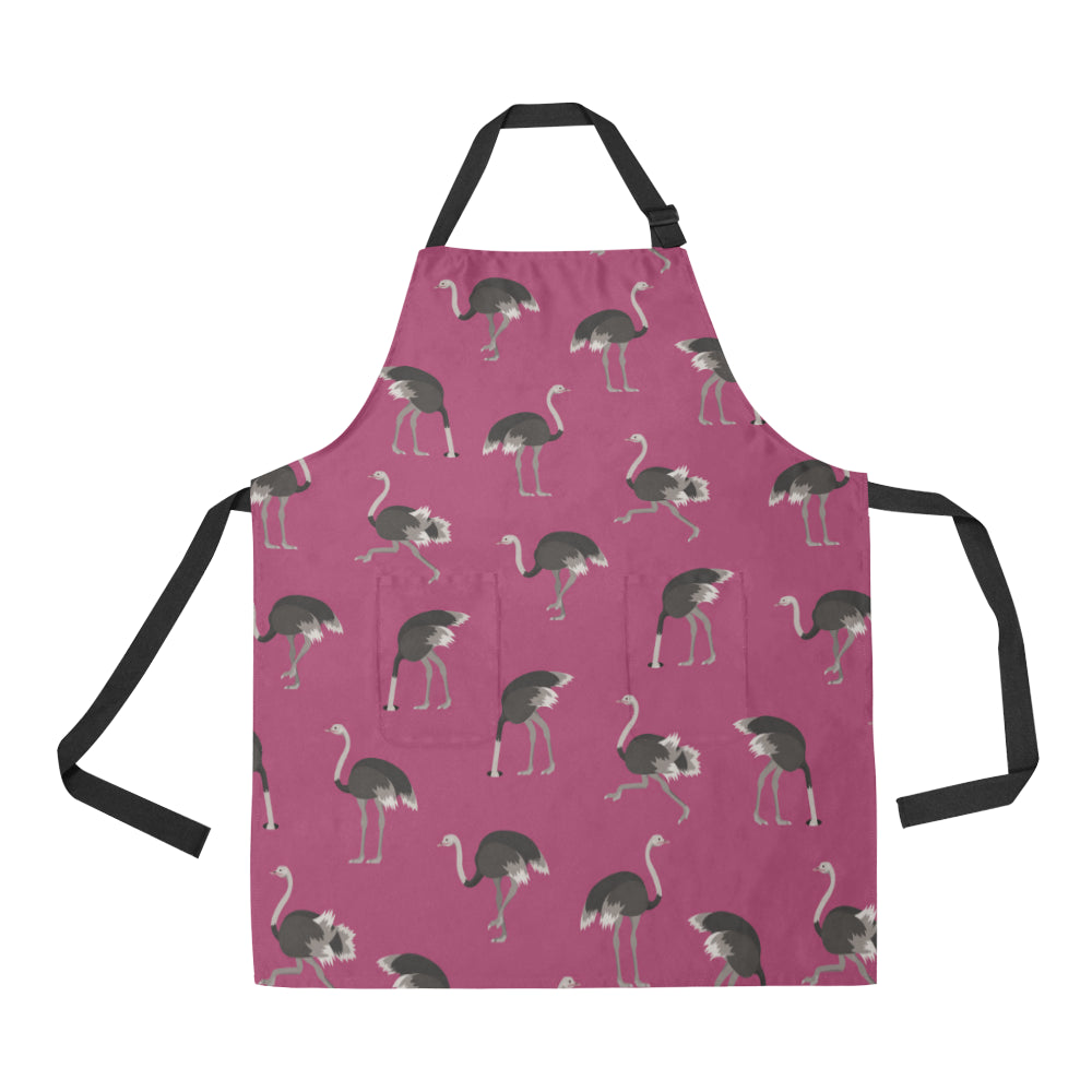 Emu Pattern Print Design 02 Apron with Pocket