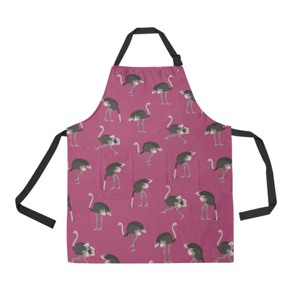 Emu Pattern Print Design 02 Apron with Pocket