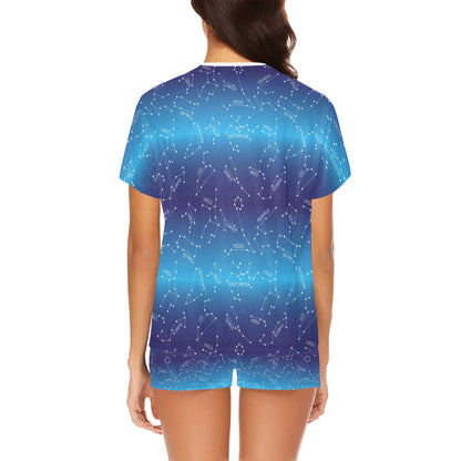 Virgo Print Design LKS302 Women's Short Pajama Set