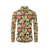 Heart Boho Pattern Print Design HE04 Men's Long Sleeve Shirt