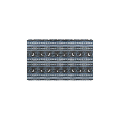 Wolf Tree of Life Knit Design Print Kitchen Mat