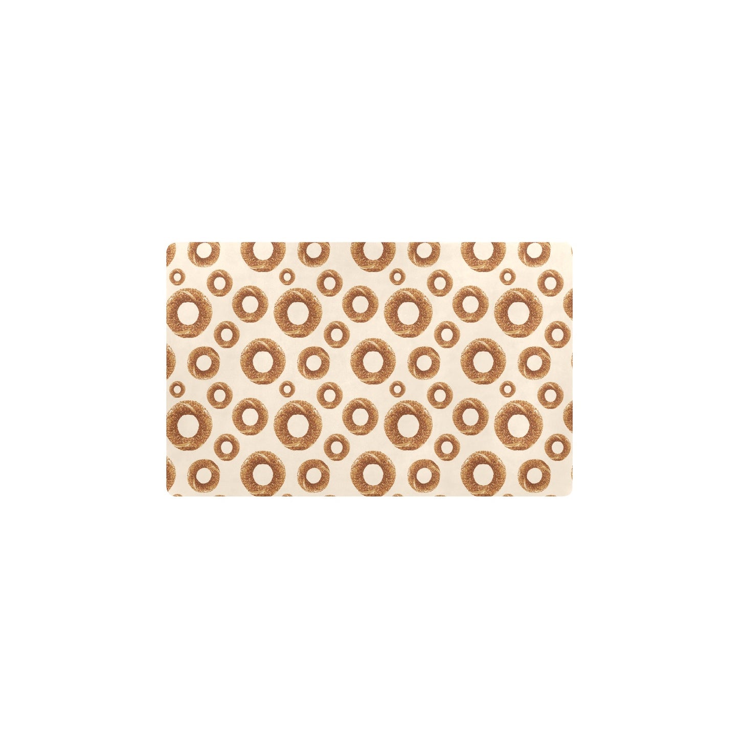 Bagel Pattern Print Design 01 Kitchen Mat