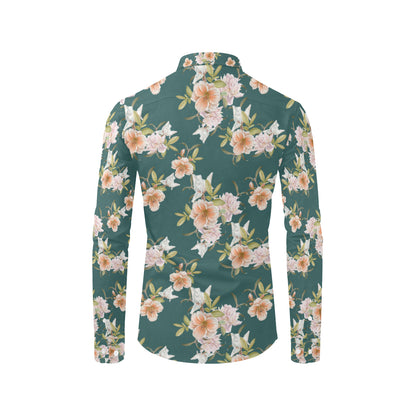 Iris Pattern Print Design IR01 Men's Long Sleeve Shirt