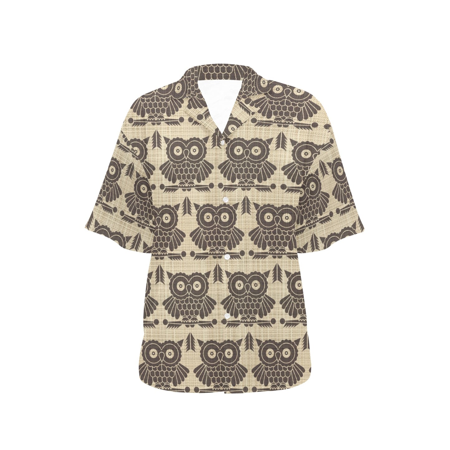 Owl Pattern Print Design A01 Women's Hawaiian Shirt
