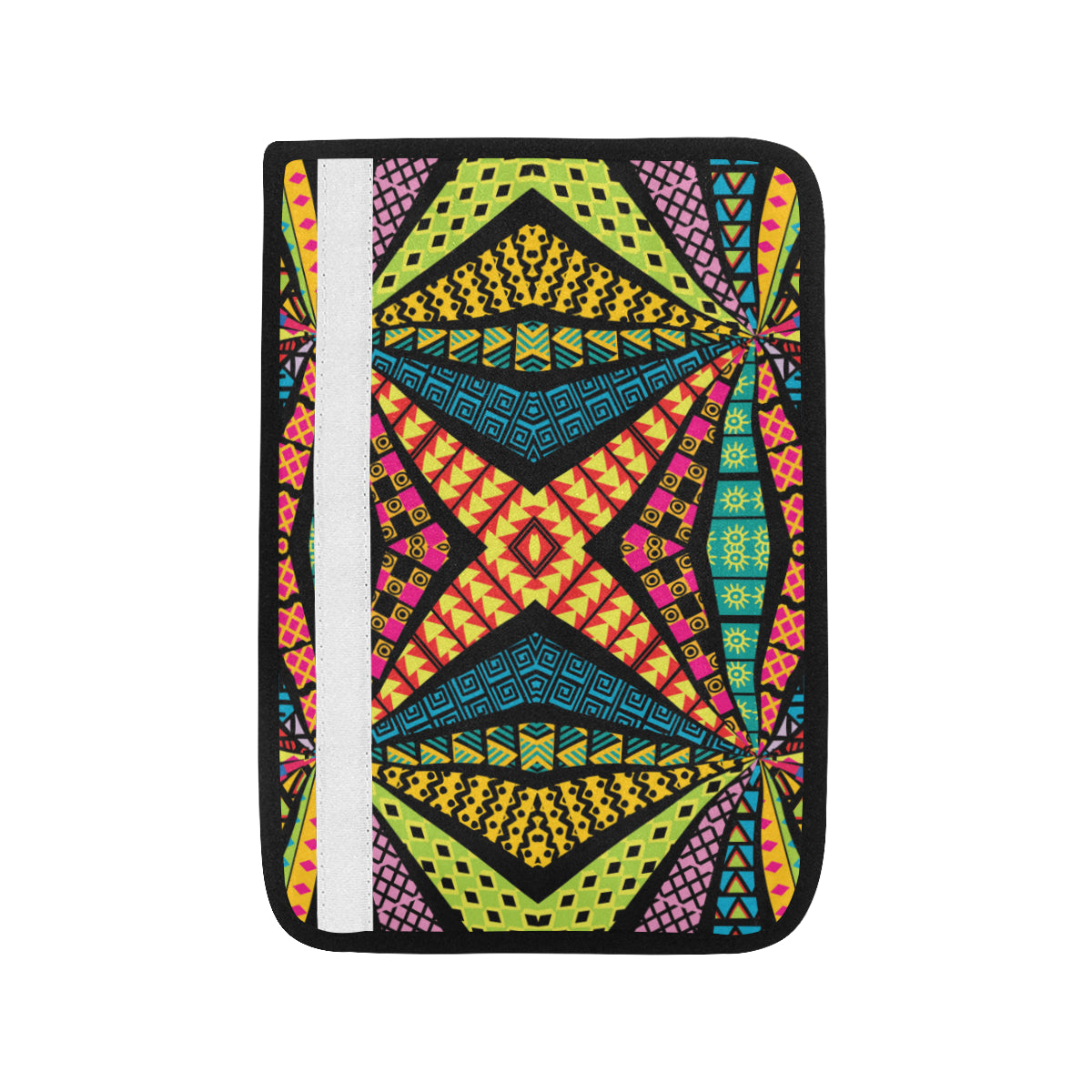 Kaleidoscope Pattern Print Design 05 Car Seat Belt Cover