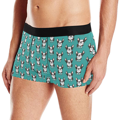 Boston Terrier Pattern Print Design 04 Men's Boxer Briefs