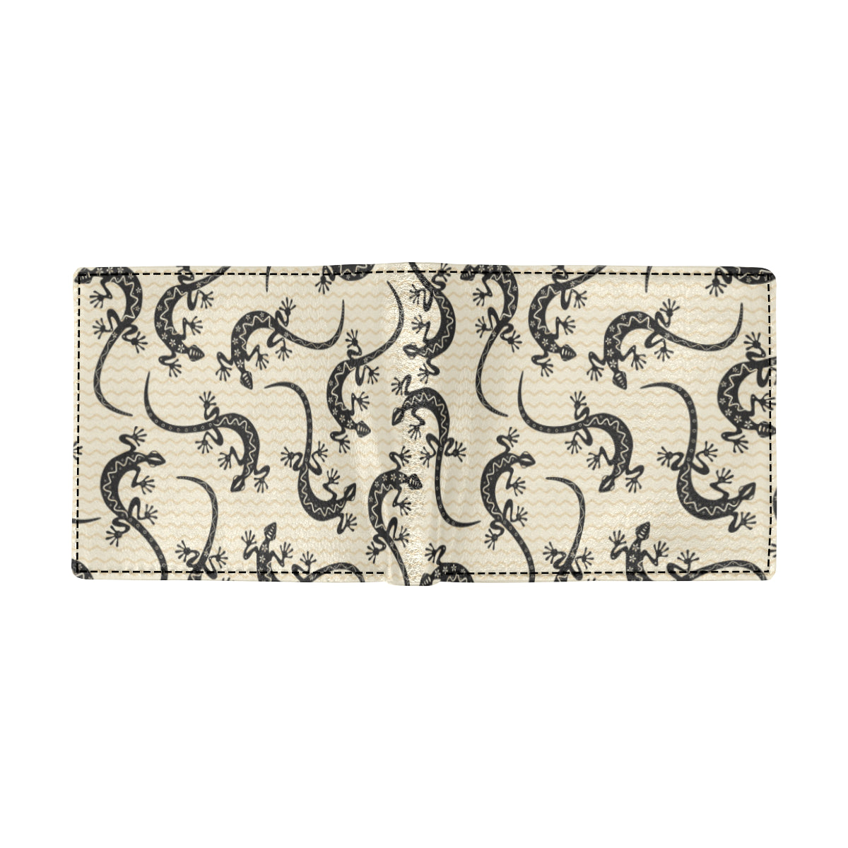 lizard Pattern Print Design 02 Men's ID Card Wallet
