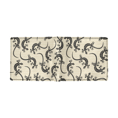 lizard Pattern Print Design 02 Men's ID Card Wallet