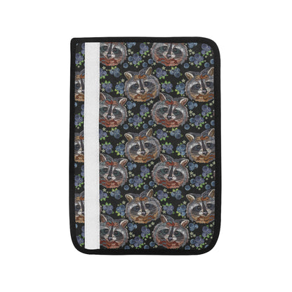 Raccoon Pattern Print Design A03 Car Seat Belt Cover