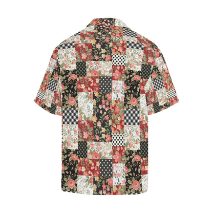 Patchwork Flower Pattern Print Design 03 Men's Hawaiian Shirt