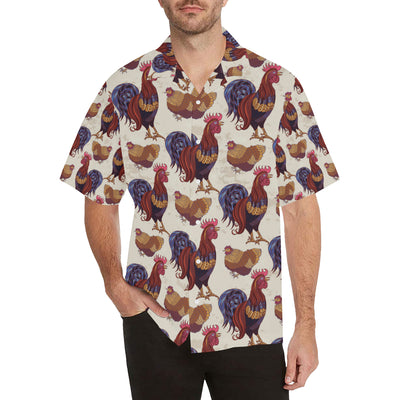 Rooster Pattern Print Design A03 Men's Hawaiian Shirt