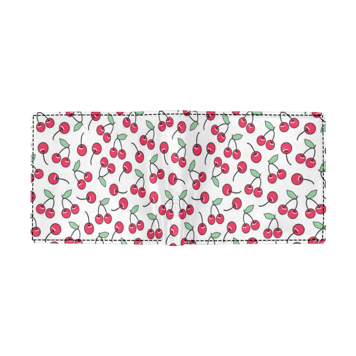 Cherry Pattern Print Design 03 Men's ID Card Wallet