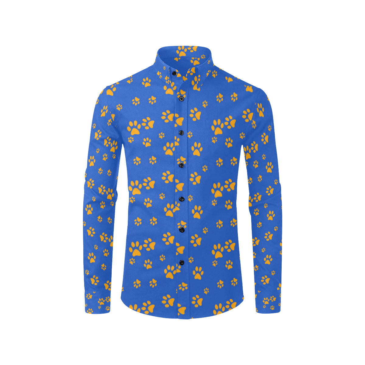 Paw Pattern Print Design A03 Men's Long Sleeve Shirt