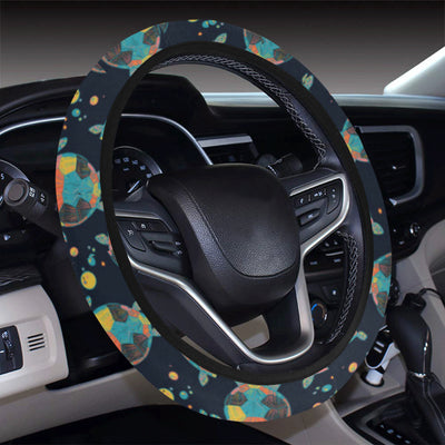 Sea Turtle Colorful with bubble Print Steering Wheel Cover with Elastic Edge