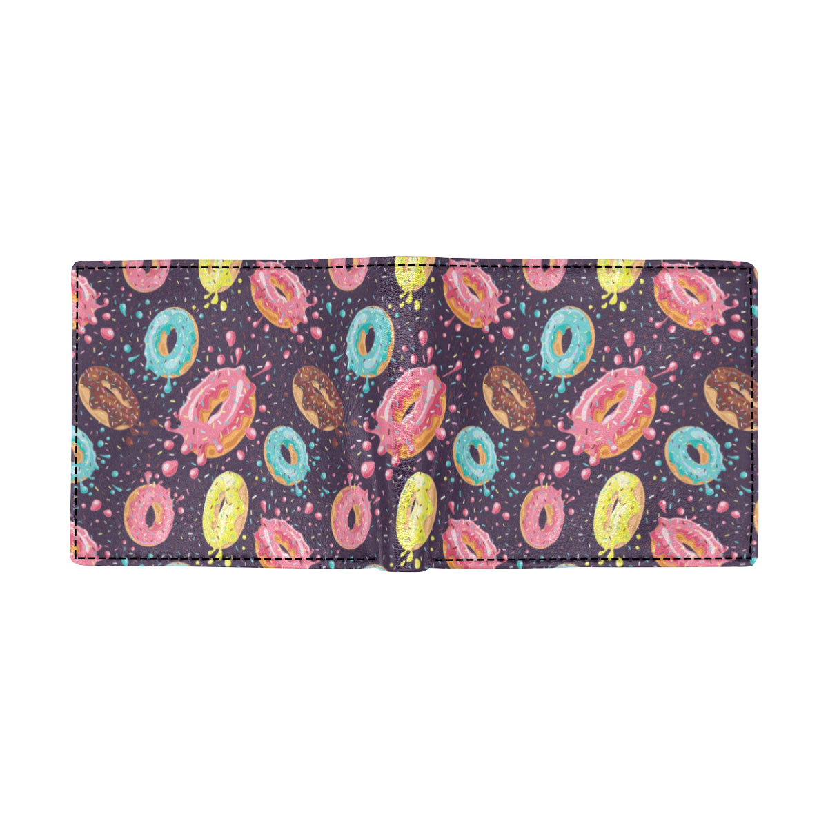 Donut Pattern Print Design DN03 Men's ID Card Wallet