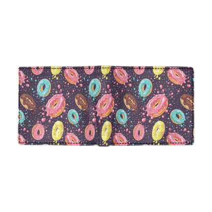 Donut Pattern Print Design DN03 Men's ID Card Wallet