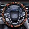 Butterfly Pattern Print Design 08 Steering Wheel Cover with Elastic Edge